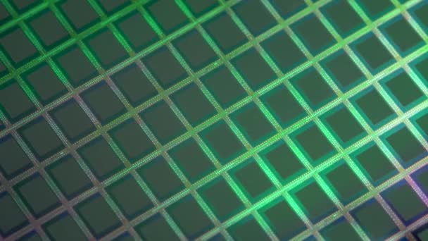 Wafer de material semicondutor — Vídeo de Stock