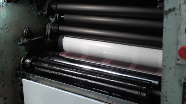 Papier do druku maszynowego w typografii — Wideo stockowe