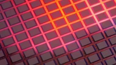 Silikon gofretler kırmızı ışığı yansıtır