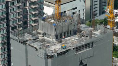 İnşaat alanı gökdelen inşa ediyor