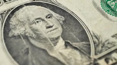 1963 'ten bir dolarlık banknot. George Washington' dan. Detaylı tasarıma odaklanıyor. Devlet destekli para birimi günlük finansal değişimlerde kullanılıyor. Ulusal ve özel borcun kapatılması için yasal ihale