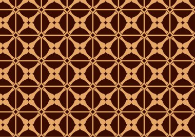 Klasik Kahverengi Geometrik Kusursuz Desen