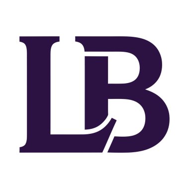 Beyaz arkaplanda izole edilmiş, zarif tipografi ve kalın tasarım içeren büyük, koyu mor bir B harfi.