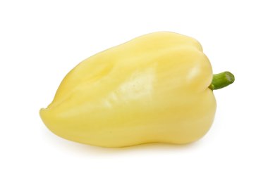 Beyaz izole taze sarı dolmalık biber