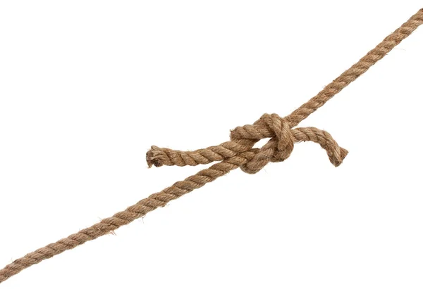 Rope with bowknot, isolated on a white. — Stock Photo, Image