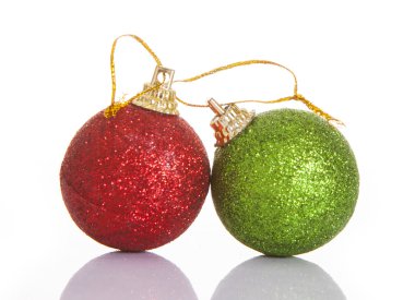 Kırmızı ve yeşil Noel top