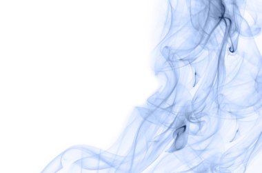 Serenity renk beyaz arka plan üzerinde duman