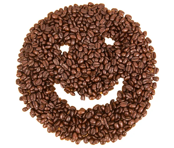 Ziarna kawy emocji uśmiech — Zdjęcie stockowe