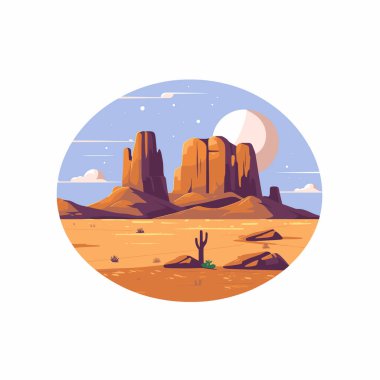 Anıt Vadisi Kabile Parkı 'nda Buttes' ın sergilendiği çöl manzarası