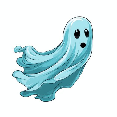 Açık mavi gözleri ve ağzı morarmış bir hayalet havada süzülüyor. Hayalet dost canlısı görünüyor, çarşaf gibi bir vücudu ve neşeli bir görünüşü var. Cadılar Bayramı ve diğer ürkütücü temalar için mükemmel..