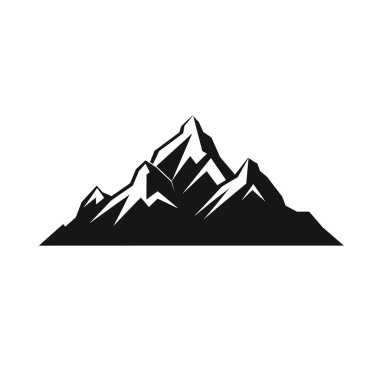 Basit bir illüstrasyon, karanlık ve ıssız bir dağ silsilesini sunar. Tasarım temiz ve cesur. Dağlarda sivri tepeler vardır..
