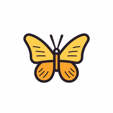 Detaylı kanat desenleri olan canlı sarı bir kelebek zarif bir şekilde yeşil bir yaprağın üzerinde oturur ve narin güzelliğini gün ışığında sakin bir açık hava ortamında gösterir..