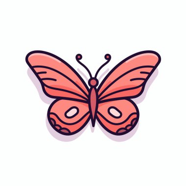 Bu canlı kelebek, kanatlarında pembe ve mor tonlarda ayrıntılı desenler sergiliyor. Temiz beyaz arkaplana karşı hassas bir şekilde genişletilmiş kanatlarla donatılmıştır..