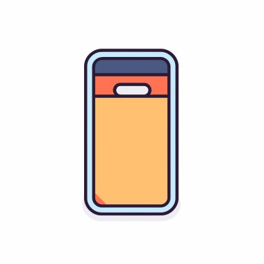 Görüntü, parlak renklere sahip parlak bir tasarım içeren taşınabilir bir aygıt görüntüler. Dikdörtgen şeklinde ve belirgin bir açılımı var. Kolay kullanım ve kullanım için uygun..