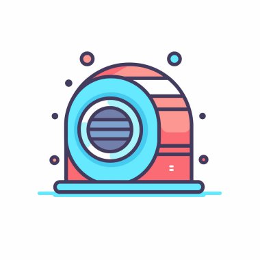 Bu sanat eseri, modern bir tasarım, estetik ve dinamik şekiller sunan, dairesel elementler ve kalın renklere sahip fütüristik bir nesnenin canlı ve soyut bir temsilini içeriyor..