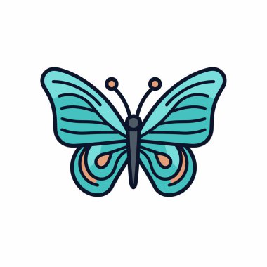 Renkli bir kelebek, mavi ve turuncu tonlarını vurgulayarak kanatlarında karmaşık desenler sergiler. Doğanın dizaynındaki dönüşümü ve güzelliği sembolize eder..