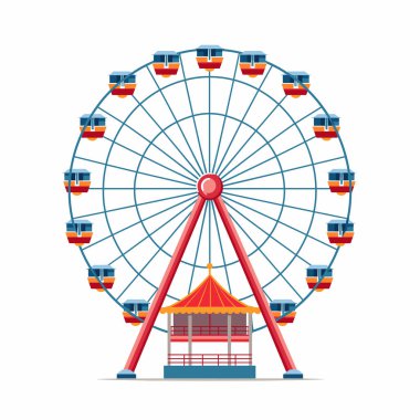 Canlı bir dönme dolap, büyüleyici bir pavyonla çevrili bir panayırda dimdik ayakta duruyor. Renkli gondollar ziyaretçileri gündüz manzaranın ve atmosferin tadını çıkarmaya davet ediyor..