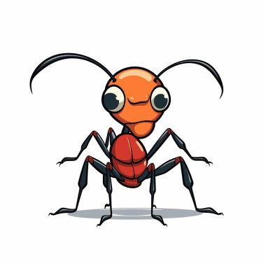 Neşeli bir karınca ayakta duruyor, parlak turuncu kafasını ve siyah antenini gösteriyor. Karakterin büyük anlamlı gözleri ve neşeli bir hava yayan kırmızı vücut bölümleri vardır..