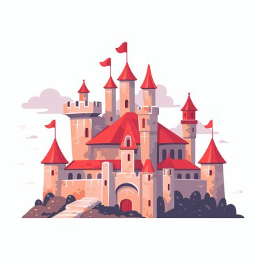 Birçok kulesi ve kırmızı bayrakları olan bir yamaçta büyük bir kale gururla duruyor. Çevreleyen yeşillik görkemli mimariyi tamamlıyor, peri masalı atmosferi yaratıyor..