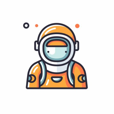 Canlı bir astronot karakteri turuncu bir uzay giysisi giyerken resmedilir. Bu figür basit bir kozmik arkaplana karşı dostça bir ifade sergiliyor, keşif ve macera duygusunu vurguluyor.