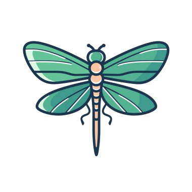 Yeşil kanatları ve hafif gövdesi olan canlı bir yusufçuk basit bir arkaplanda göze çarpar. Oyuncu tasarımı tuhaf bir estetik içeriyor, doğa meraklıları için mükemmel..