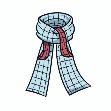 Şebeke desenli ve zıt kırmızı kravatlı şık bir eşarp düzgünce duruyor. Sıcaklık için mükemmel, çeşitli durumlar için her kış giysisine şık bir dokunuş katıyor..