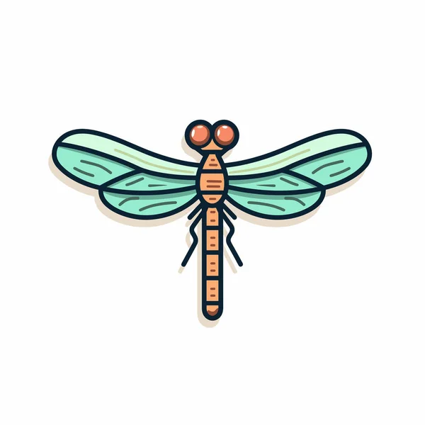 Geniş kanatları ve farklı vücut yapıları olan bir yusufçuğun canlı bir çizimi. Eserde bu böceğin doğal güzelliğini artıran yumuşak renkler ve ana hatlar yer alıyor..