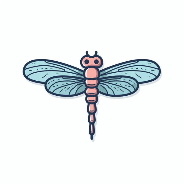 Mavi kanatlı ve pembe vücutlu canlı bir yusufçuk açık bir arkaplanda sergilenir. Karmaşık detaylar doğadaki bu böceğin güzelliğini ve zarafetini vurguluyor..