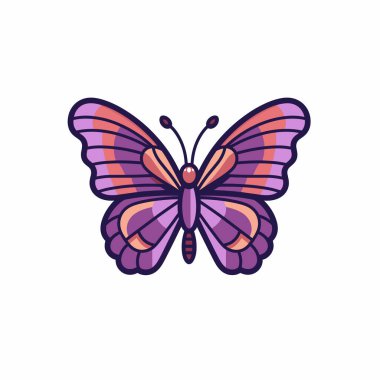 Bu sanat eserinde mor ve turuncunun canlı tonlarını gösteren güzel tasarlanmış bir kelebek var. Karmaşık desenler kanatlarının hassas özelliklerini vurgular..