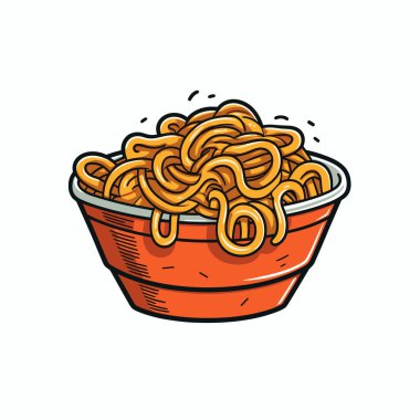 Canlı bir kase dolusu altın, kavurmalı şehriye davetkar bir şekilde duruyor. Sıcak renkler ve dokular şehriye aşıkları için mükemmel bir yemek olduğunu gösteriyor..