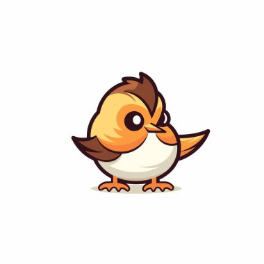 Bu büyüleyici çizgi film kuşunda parlak turuncu ve beyaz renkler var, oyuncu bir tavır sergiliyor. Kendine güvenen iki küçük ayak üzerinde duruyor ve muhteşem görünümüne katkı sağlıyor..