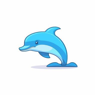 Neşeli bir yunus zarif bir şekilde suyun üzerinden atlıyor, pürüzsüz, mavi vücudunu sergiliyor. Sahne, deniz yaşamının neşesini canlı ve sanatsal bir şekilde yakalıyor..