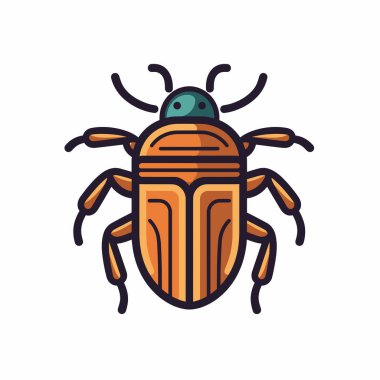 Bir portakal böceği karmaşık tasarımlar ve yeşil bir kafayla tasvir edilir. Sanat eserleri böceğin eşsiz yapısını gözler önüne seriyor, bacaklarını ve antenlerini vurguluyor, beyaz bir zemin üzerine kurulmuş..