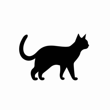Profilde gösterişli bir kedi silueti görülüyor. Tasarım, kedinin zarif duruşu ve hareketini vurgulayarak, temiz çizgiler ve düzgün kıvrımlar içeriyor..