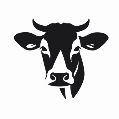 Bir ineğin kafasının ayrıntılı bir silueti, belirgin kulakları ve yüz hatlarıyla tasvir edilir. Sanat eserleri kırsal yaşamın ve çiftlik hayvanlarının özünü yansıtıyor..