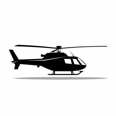 Bir helikopter zarif bir şekilde havada süzülüyor parlak mavi gökyüzüne karşı parlak siluetini sergiliyor. Sahne, havacılığın ve maceranın özünü sükunetle yakalıyor..