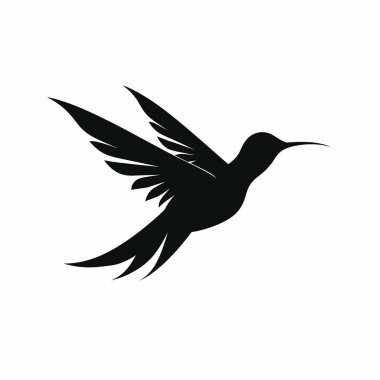 Bir sinekkuşu, zarif kanatlarını ve eşsiz formunu sergileyerek uçuşun ortasında yakalanır. Siluet, güzelliğini ve çevikliğini vurgulayarak sade bir zemine karşı hızlı hareketini vurgular..