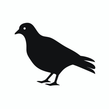 Bir kuşun basit siyah silueti düz bir yüzey üzerinde duruyor. Tasarım, modern bir görünüm yaratarak kendine özgü özelliklerini ön plana çıkarıyor. Minimalist sanat temel şekillere odaklanır.
