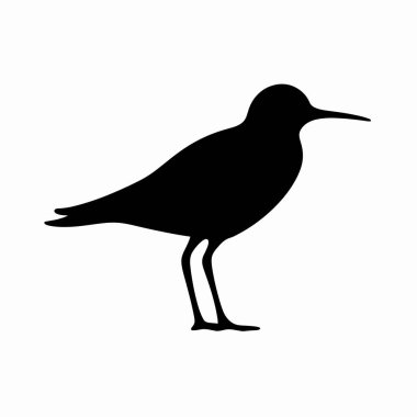 Gün batımında suyun kenarında bir bacağının üzerinde siyah bir çulluk silueti duruyor. Güneşin yumuşak parıltısı, kuşun zarif şeklini ufka vurgular..