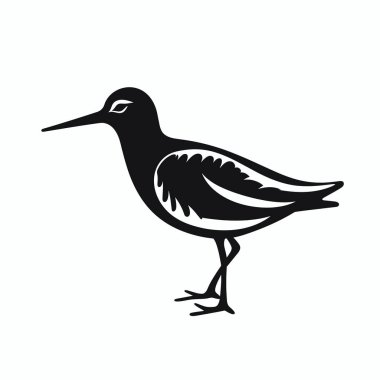 İnce vücutlu bir kuş, arka planda tek bacağının üzerinde durur. Karmaşık kanat desenleri ve keskin gagası stilize bir tasarımı vurguluyor. Bu sanat eseri basitlik ve zarafeti simgeler..