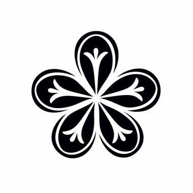 Çiçek deseninde beş farklı taç yaprağı var. Detaylı ve zarif dizaynlarla güzelce düzenlenmiş. Siyah ve beyaz arasındaki zıtlık sanatsal cazibeyi arttırır ve dikkat çeker..