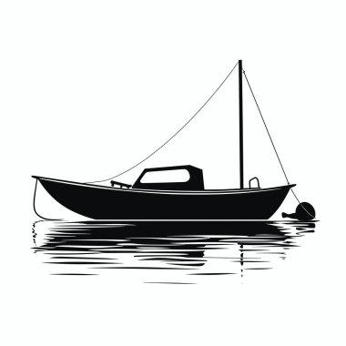 Küçük bir tekne gün batımının yumuşak renklerini yansıtan sakin suyun üzerinde sessizce dinlenir. Sahne, sahilde sakin bir akşamın huzurlu atmosferini vurguluyor..