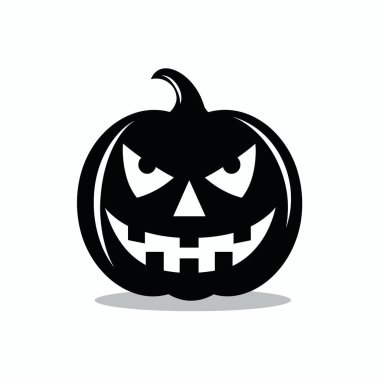 Bu sırıtan cadılar bayramı balkabağının siyah silueti keskin dişleri ve kızgın gözleri olan, sonbahar şenlikleri ve ürkütücü dekorasyonlar için mükemmel yaramaz bir ifadeye sahiptir..