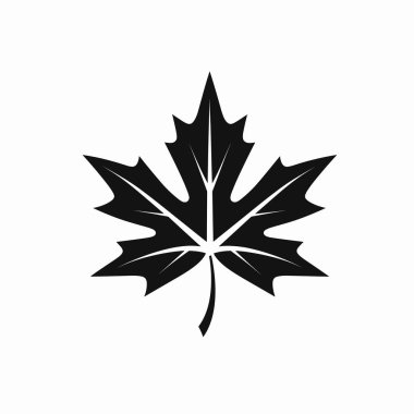 Akçaağaç yaprağının siyah bir silueti basit ama zarif bir şekilde sergilenir ve tasarım projeleri, el sanatları veya doğa temalı sanat eserleri için mükemmelleştirilir..