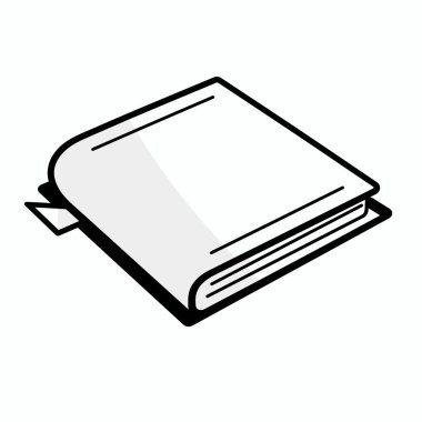 Düz bir yüzeye yerleştirilmiş boş bir kitap, temiz, işaretlenmemiş sayfalarını ve gözetleyen bir yer imi sergiliyor. Çeşitli faaliyetler için yaratıcılığı ve kişisel anlatımı davet eder..