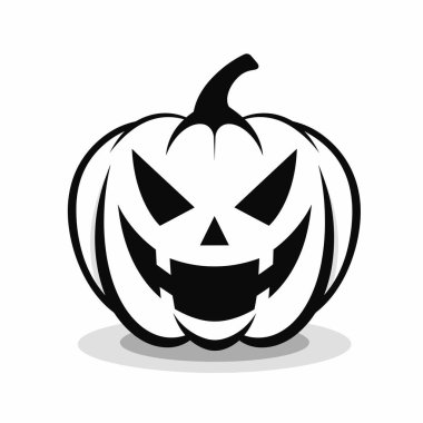 Siyah ve beyaz bir kriko-fener kötü bir sırıtış ve keskin dişler sergiliyor, Cadılar Bayramı ruhunu yakalıyor. Şenlik dekorasyonu ve parti davetiyeleri için harika bir tasarımı var..