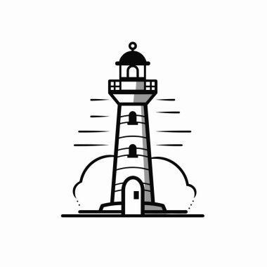 Gün batımında dalgaların kayalara çarpması gibi ışığın denize vurduğu kayalık bir sahil şeridinde belirgin bir şekilde duran uzun bir deniz feneri. Gökyüzü ılık renklerle parlıyor, dingin atmosfere ekleniyor..