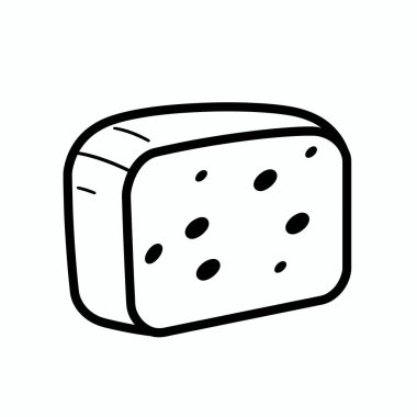 Dikdörtgen bir somun ekmek düz bir arkaplana karşı sunulur, dokuyu ve görsel ilgiyi ekleyen noktalı malzemeler içerir. Ekmek taze pişmiş ve iştah açıcı görünüyor..