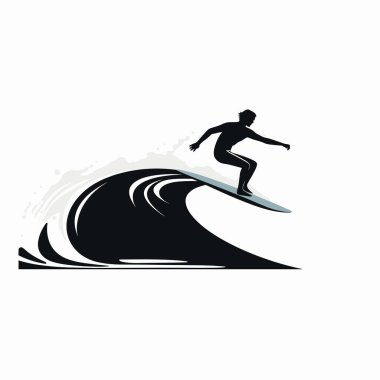 Yetenekli bir sörfçü büyük bir dalganın tepesinde zarif bir şekilde sörf tahtasında denge kurar. Suyun canlı sıçraması, açık mavi gökyüzüne karşı sörfçünün yumuşak hareketiyle çelişiyor..