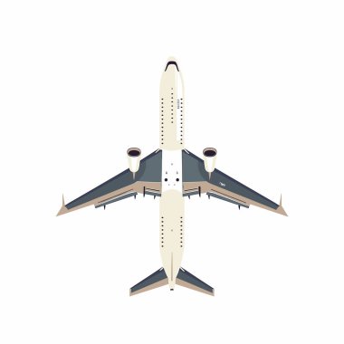 Pürüzsüz tasarımını ve modern özelliklerini vurgulayan bir uçak yukarıdan gösteriliyor. Bu tasvir, insanları ve mekanları birleştirmede hava yolculuğunun önemini vurgular..